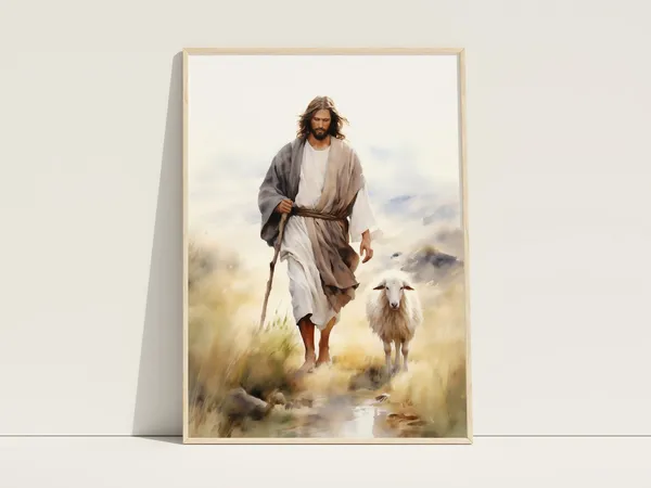 Jesus Christ The Good Shepherd Art Print