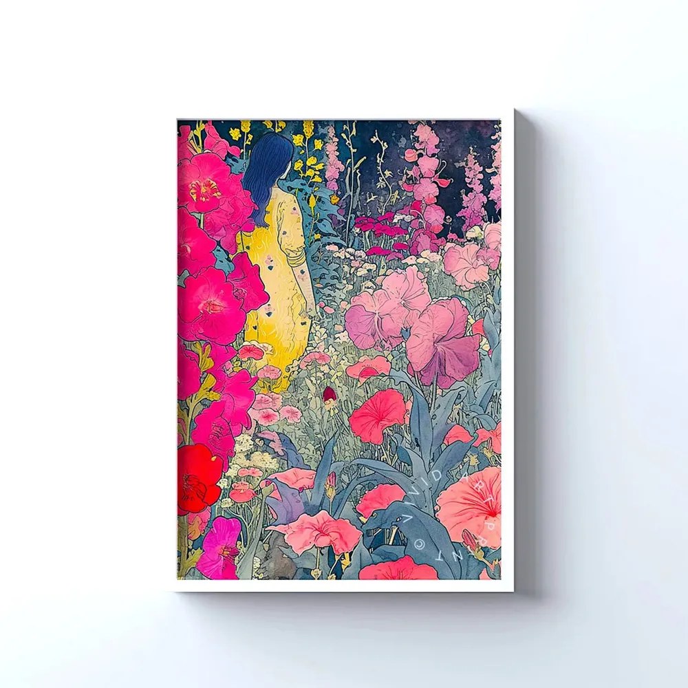 Enchanted Garden Art Print, Vivid Wall Art - Image 3