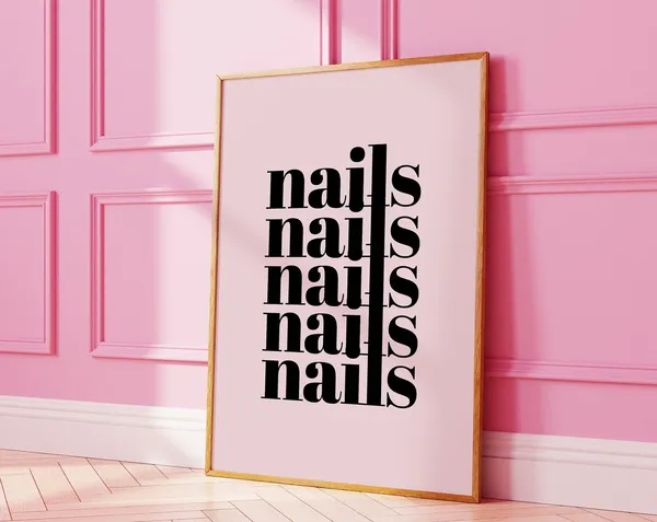 Nails Print, Nail Salon Decor for Beauty Rooms