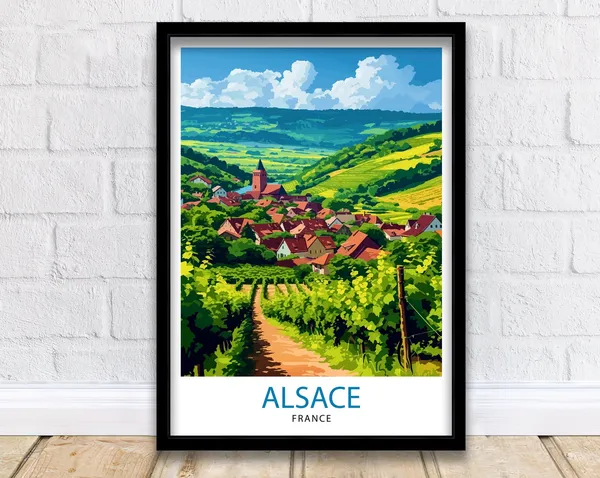 Alsace France Travel Poster, Europe Wall Art