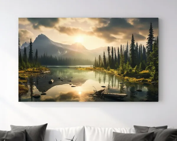 Canadian Nature Landscape Mountains Art Print