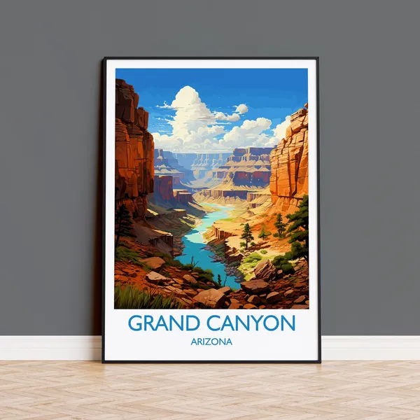 Grand Canyon Travel Poster, Arizona National Park Art Print