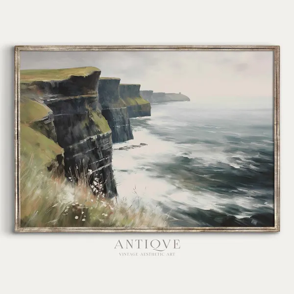 Cliffs Of Moher Wall Art, Irish Landscape Print
