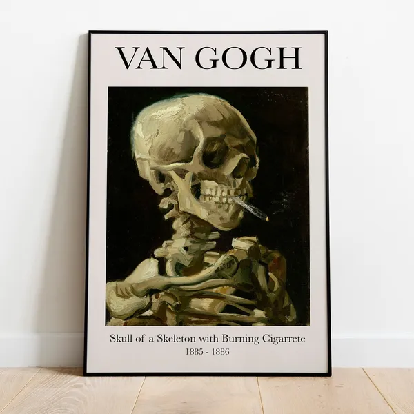 Van Gogh Skull Of A Skeleton, Dark Academia Poster