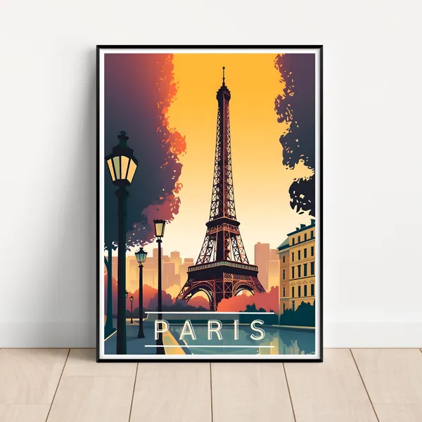 Paris Travel Poster, European Wall Art Print