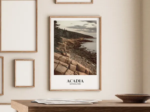 Acadia National Park Vintage Travel Poster Print