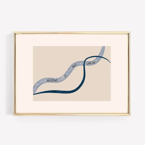 Healing Is Not Linear Therapy Office Art Print