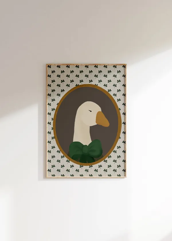 Mother Goose Vintage Aesthetic Nursery Art Print
