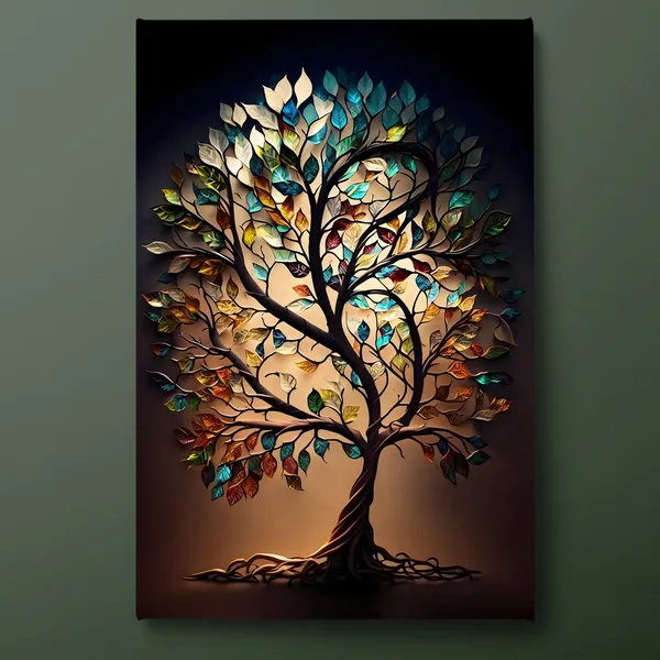 Tree Of Life Modern Inspiring Wall Art Print, Tree