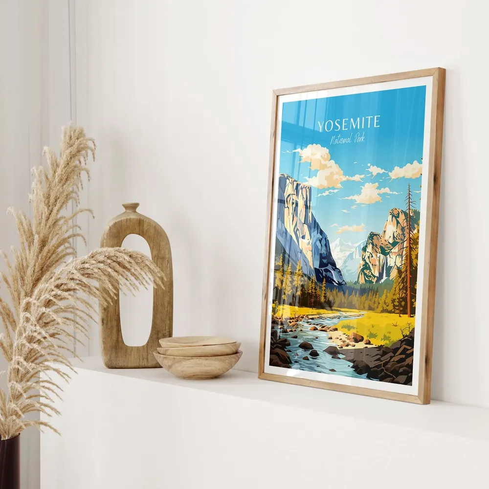 Yosemite Home Decor Travel Poster Print - Image 2