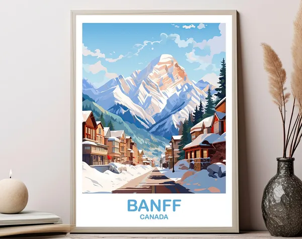 Banff Travel Poster, Alberta National Park Art Print