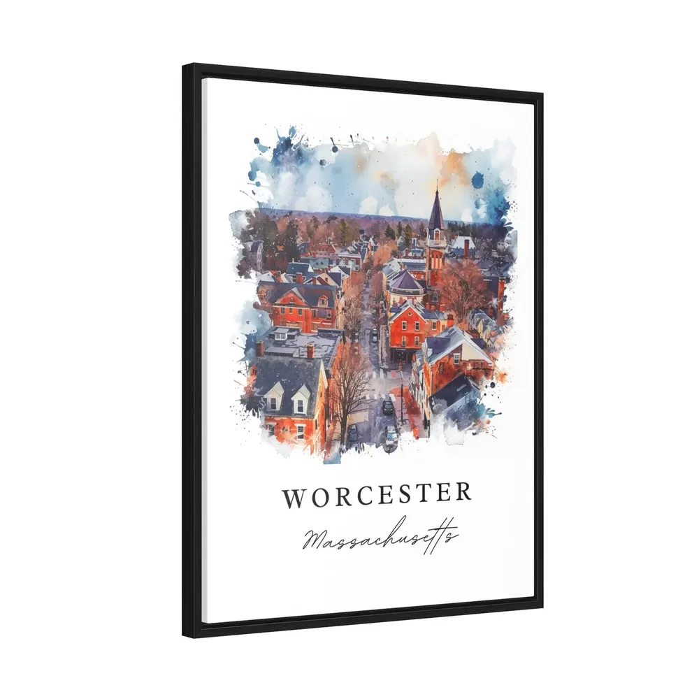 Worcester MA Custom Text Travel Poster - Image 2