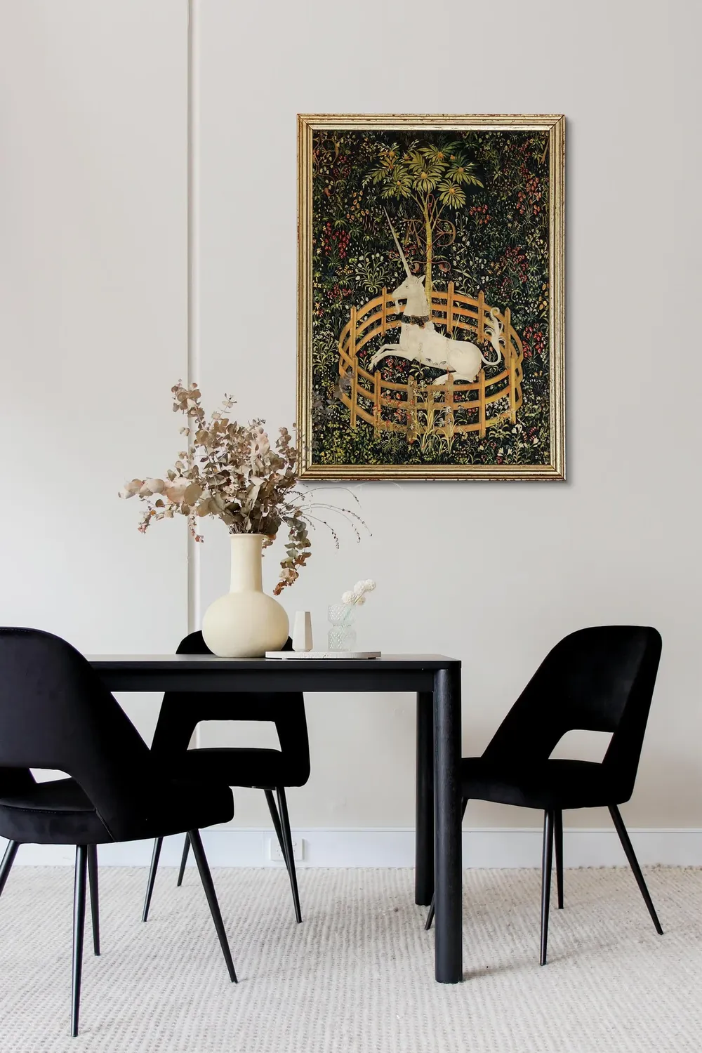 Medieval Tapestry, Whimsigoth Dark Cottagecore Art Print - Image 2