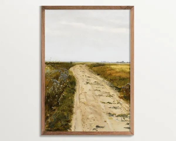 Vintage Landscape - Farmhouse Art