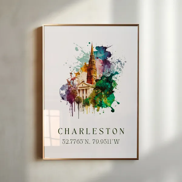Charleston SC Travel Poster, South Carolina Art Print