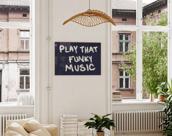 Play That Funky Music Retro Vintage Music Poster