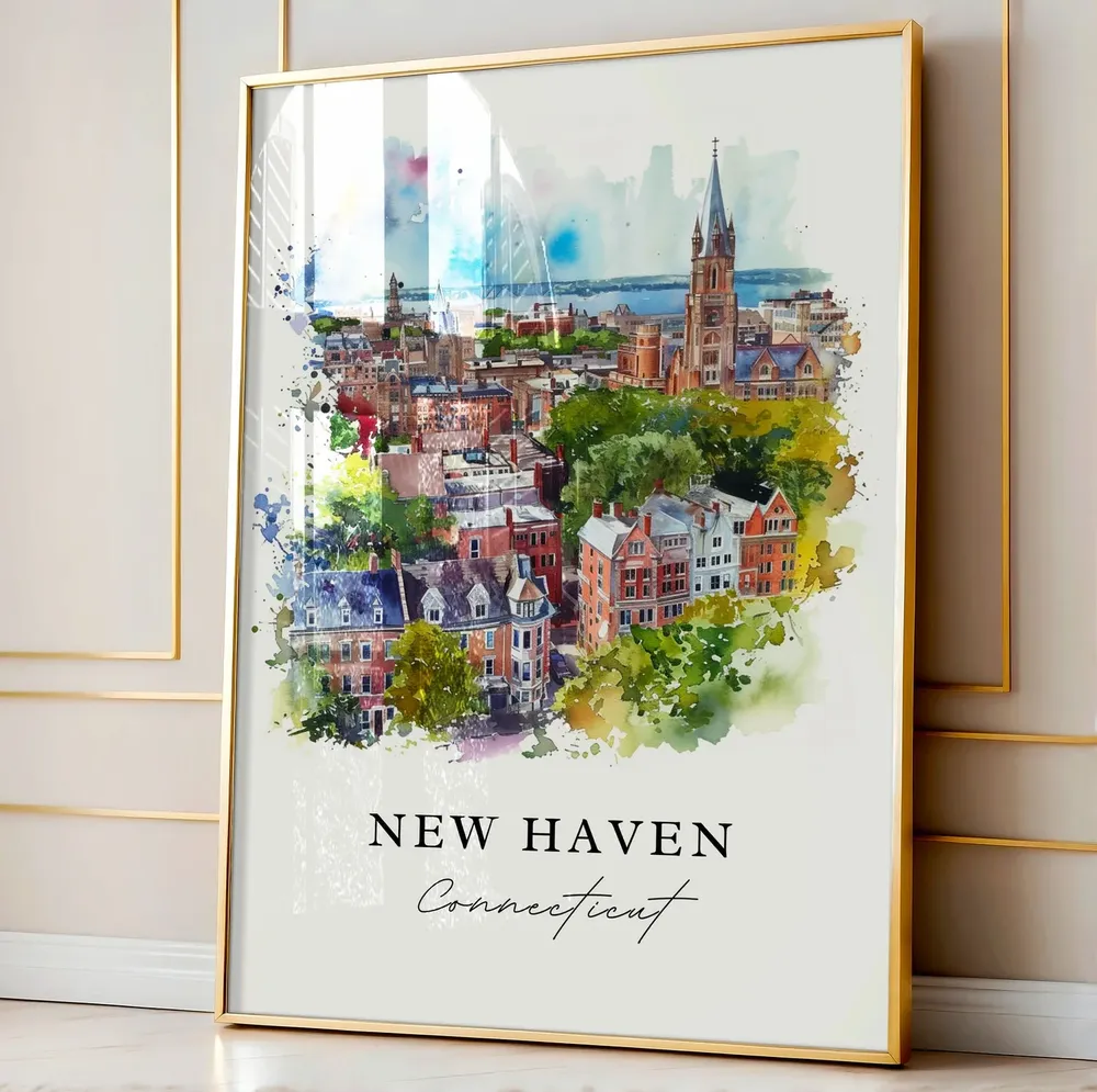 New Ct Connecticut Travel Poster, Wall Art Print - Image 4