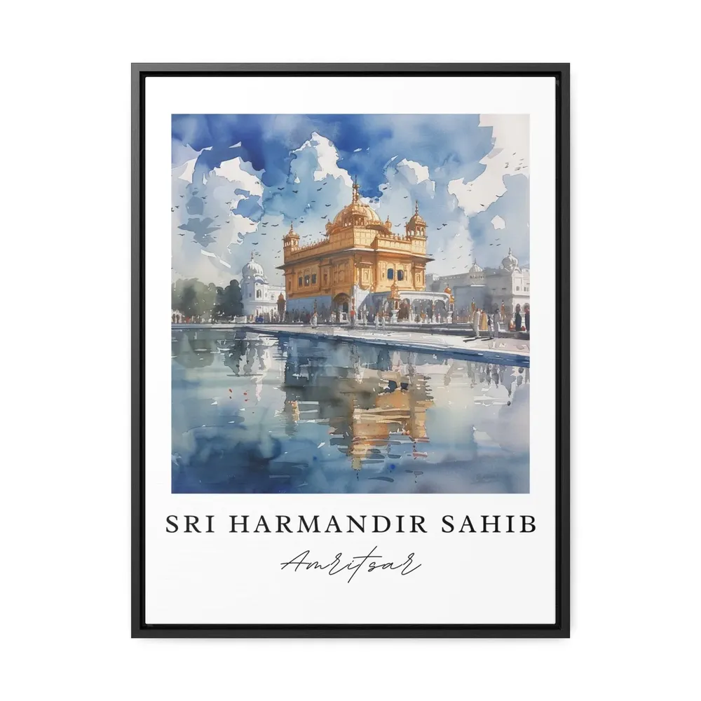 Sri Harmandir Sahib Travel Poster, Amritsar Temple - Image 3