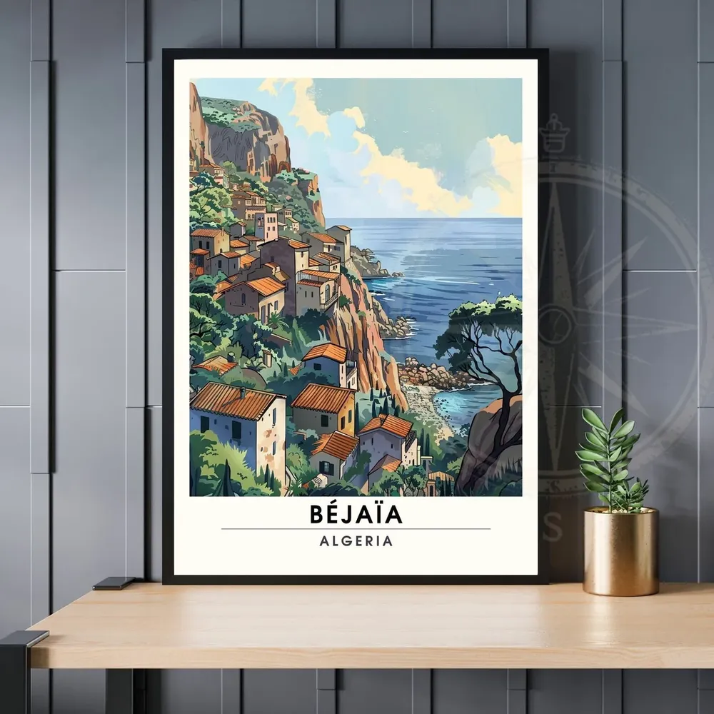 Bejaa Algeria Travel Beach Poster