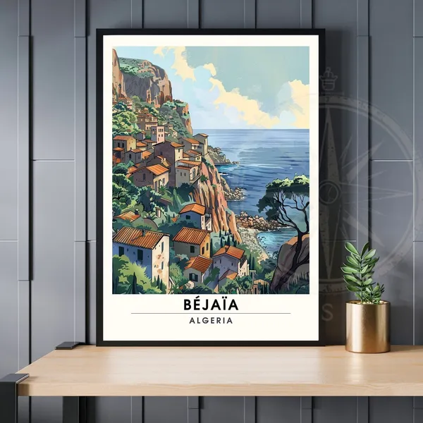 Bejaa Algeria Travel Beach Poster