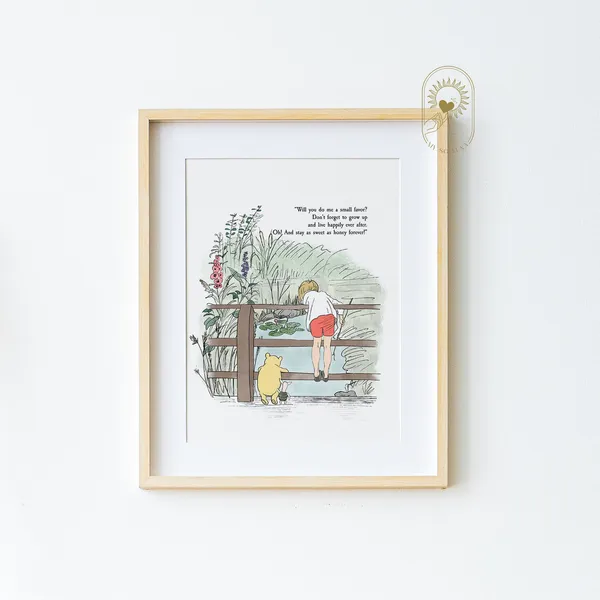 Winnie The Pooh Nursery Affirmation Art Print