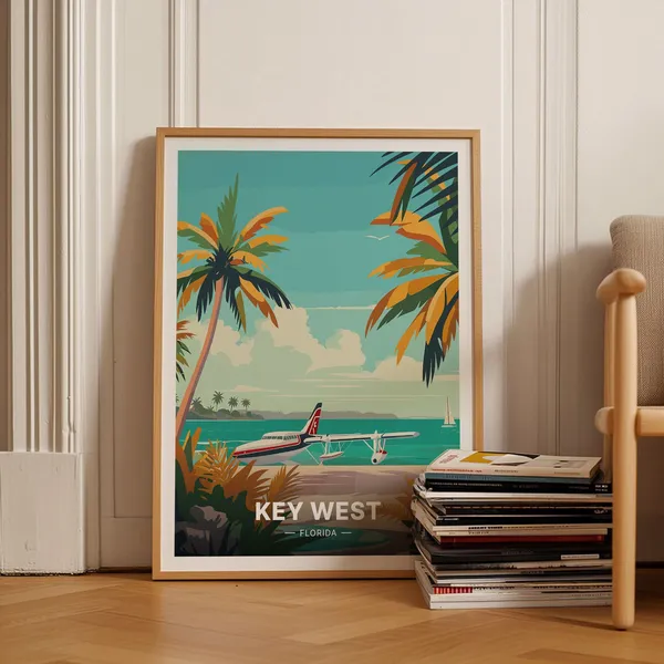 Key West Florida Keys Travel Poster, Home Decor