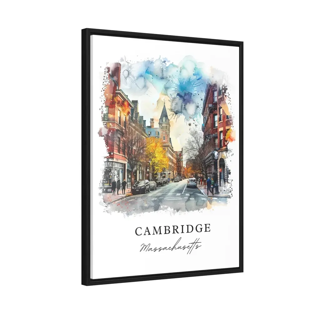 Cambridge Mass Travel Poster, Massachusetts Art Print - Image 2
