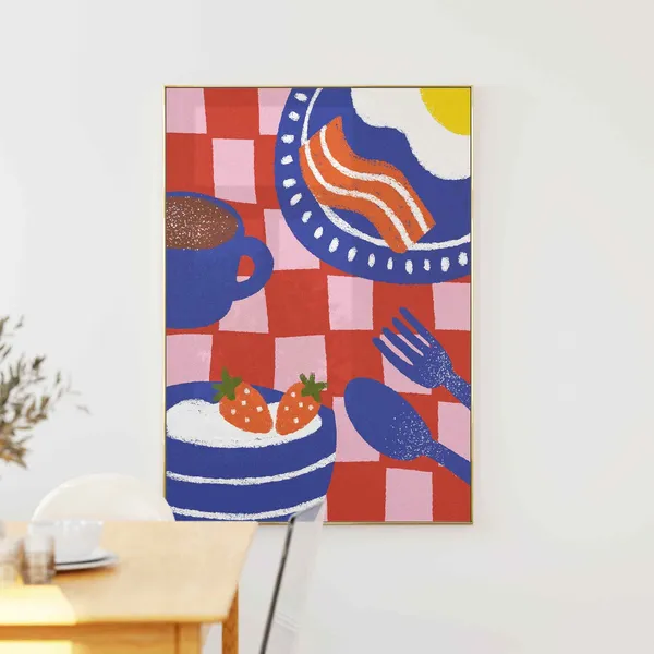 Breakfast Food Table Art Print