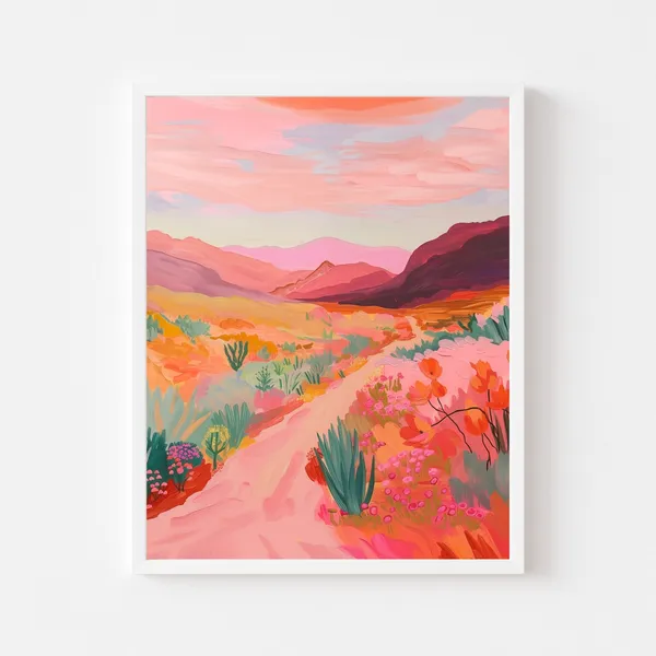 Colorful Desert Painting, Southwestern Landscape Art Print