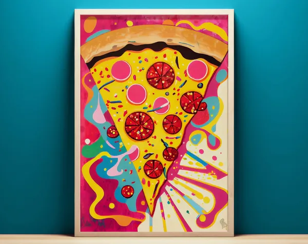Pizza Abstract Pop Art Food Wall Art Print