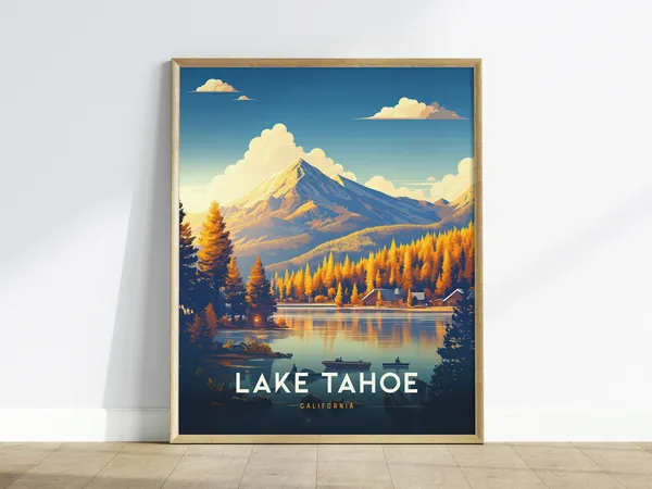 Lake Tahoe National Park Travel Gift Poster