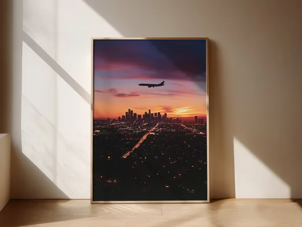 Vintage Los Angeles Retro Travel Poster, California
