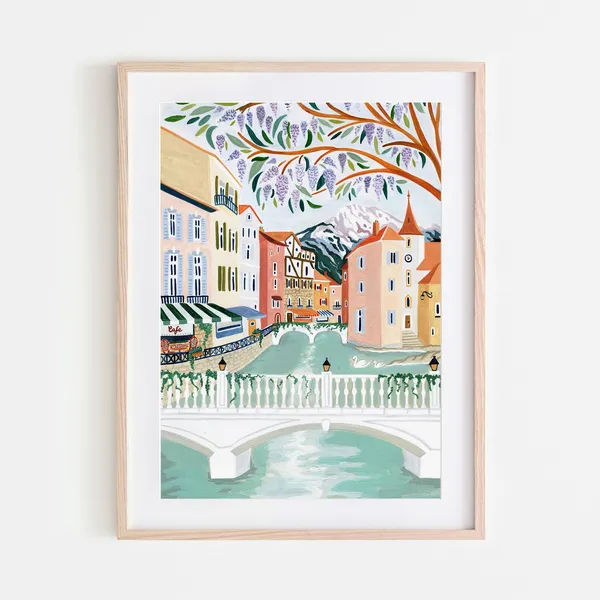 Annecy Travel Poster, France Wall Art