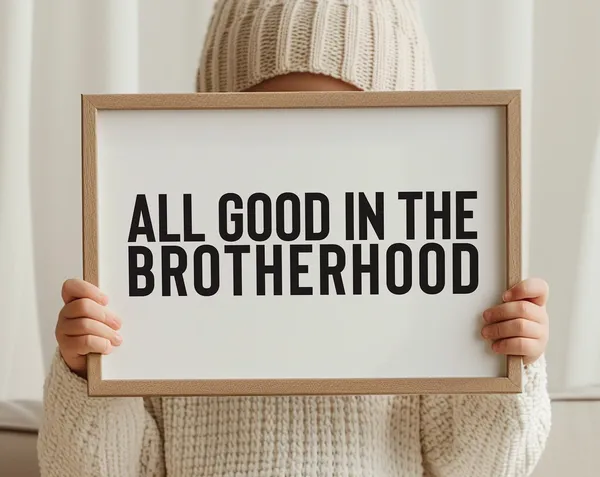 All Good In The Brotherhood Boys Room Art Print