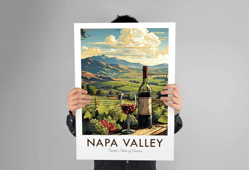 Napa Valley Vintage Style Travel Poster - Image 3
