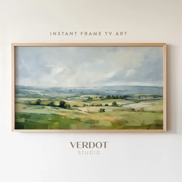 Modern Summer Landscape Art Print, Abstract Scenery