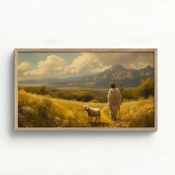 Jesus the Good Shepherd, Easter Calvary Art Print