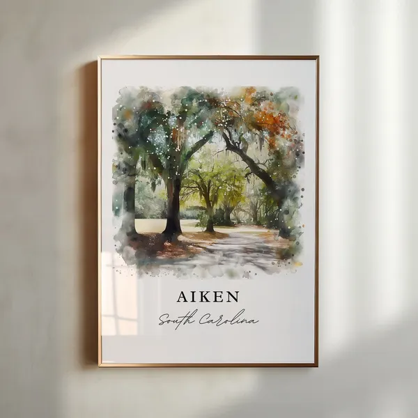 Aiken South Carolina Travel Poster, South Carolina