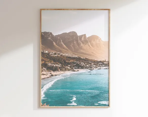 Cape Town Camps Bay Beach Art Print, South Africa