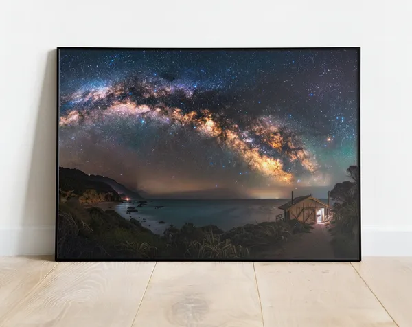 Celestial Milkyway Landscape Poster Print