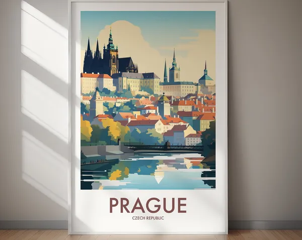 Prague Travel Art Gift For Her Poster Print