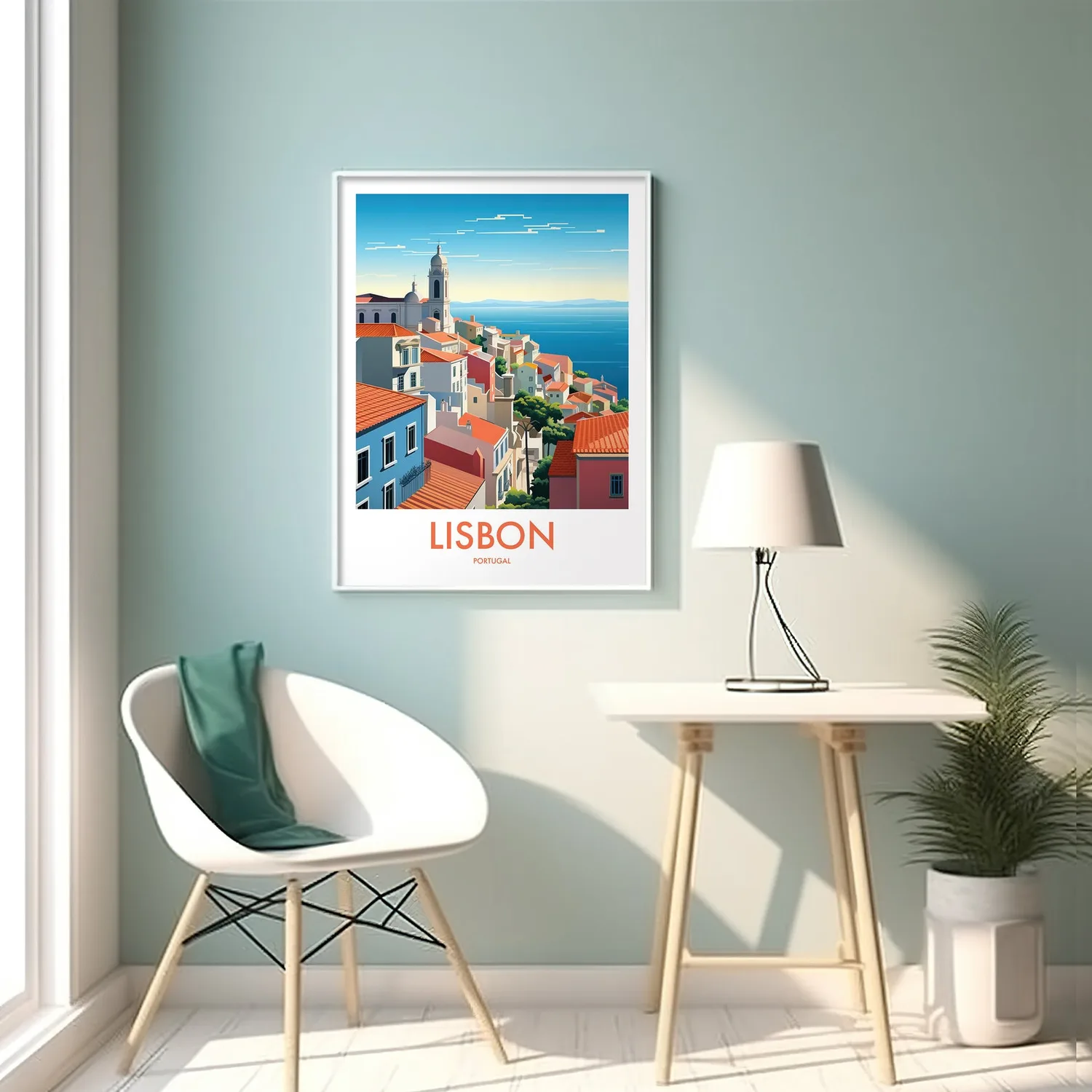 Lisbon Portugal Travel Art Print - Image 2