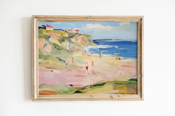 Preppy Beach Abstract Coastal Art Print