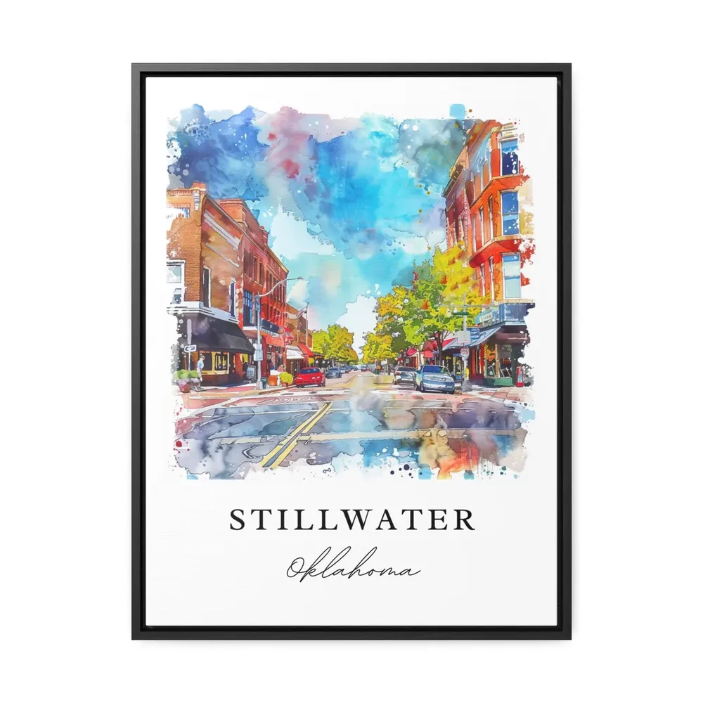 Stillwater OK Travel Poster, Oklahoma Wall Art Print - Image 3