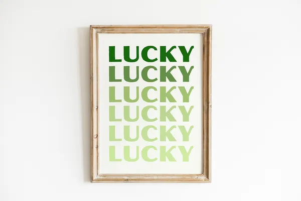 Lucky St. Patrick's Day Party Decor Wall Art Print