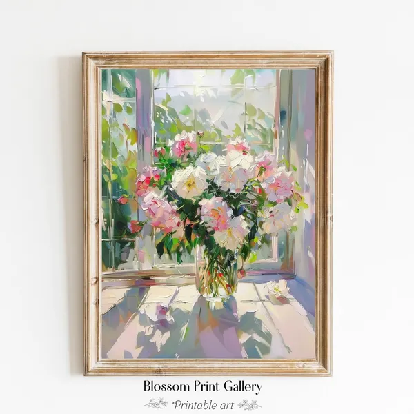 Spring Flowers In The Vase Still Life Art Print