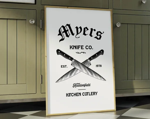 Nightmare Kitchen Halloween Movie Poster Art Print
