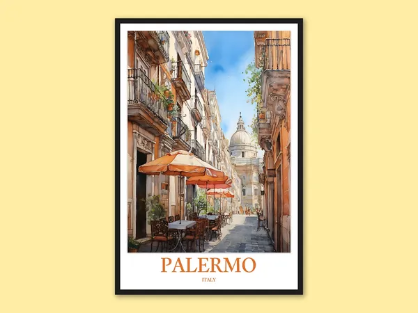 Palermo Italy Travel Poster Art Print