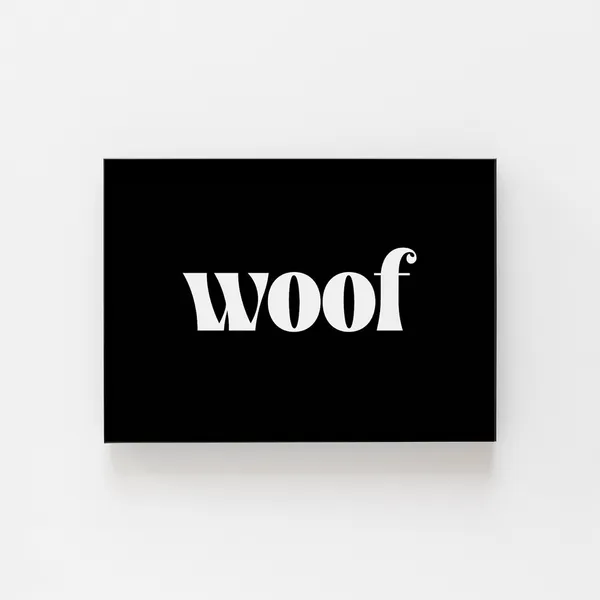 Dog Woof Print, Colorful Playful Dog Art Print