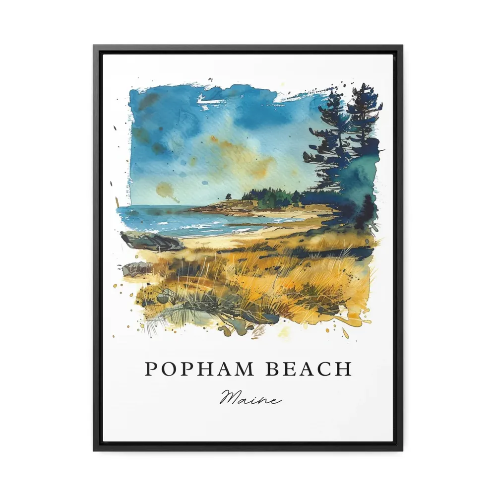Popham Beach, Maine Travel Poster Art Print - Image 3